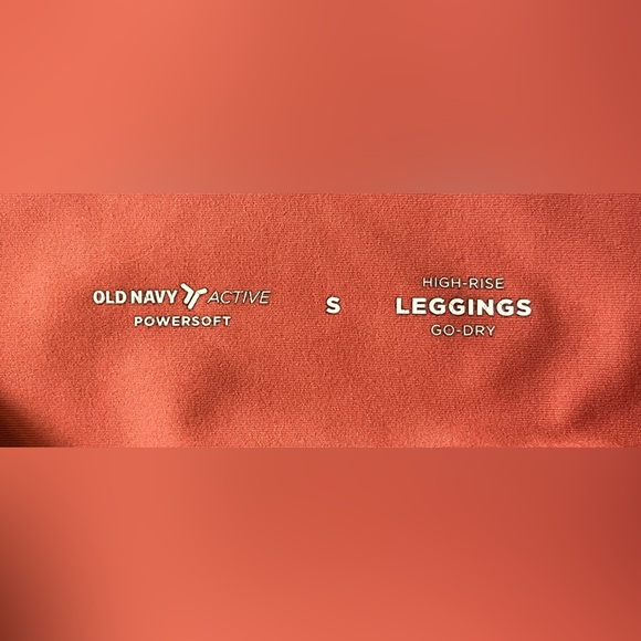 Old Navy Active Powersoft High-Rise Go-Dry Rust Orange-Red Leggings Size Small - Picture 10 of 15